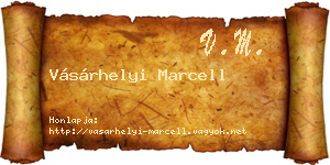 Vásárhelyi Marcell névjegykártya